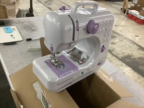 6V Portable Foot Pedal Sewing Machine w/ 12 Stitch Patterns - Lot 578