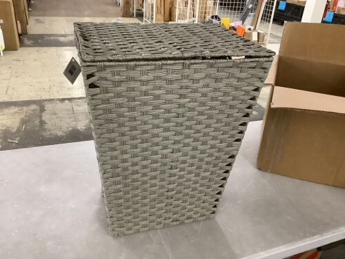 Whitmor Liner and Lid Laundry Hamper, Gray Wash - Lot 667