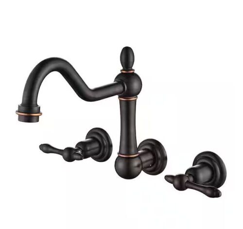 SUMERAIN Vintage Double Handle Claw Foot Tub Faucet with Corrosion Resistant in Oil Rubbed Bronze - Lot 472