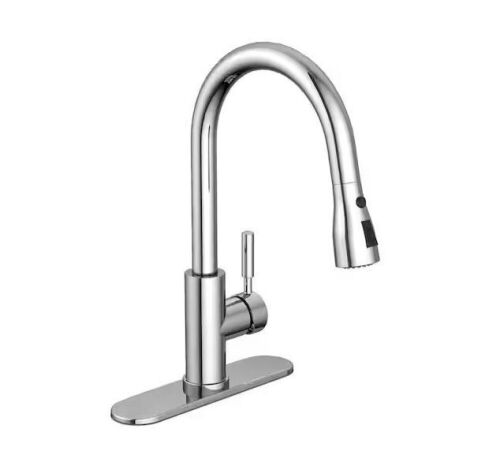 Glacier Bay Garrick Single-Handle Pull-Down Sprayer Kitchen Faucet in Chrome - Lot 150