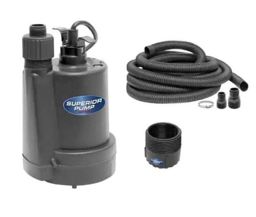Superior Pump 1/4 HP Submersible Thermoplastic Utility Pump Kit - Lot 331
