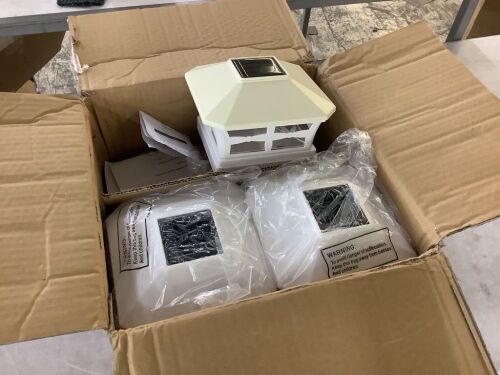 Mission Style Solar Powered LED Post Cap Light for 5x5 PVC and Vinyl Posts, 7 Pack - 1 Discolored  - Lot 275