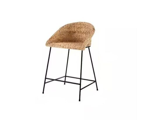 StyleWell 24 in. Natural Woven Hyacinth Counter Stool with Low Back - Lot 148