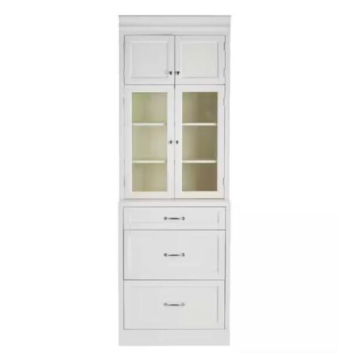 Home Decorators Collection Royce 82 in. Cream White 3-Drawer Cabinet - Lot 31