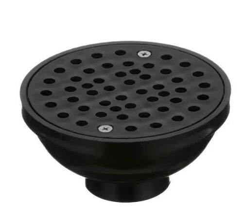 Oatey Round Black ABS Area Floor Drain with Screw-In Drain Cover - Lot 339