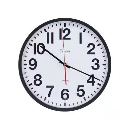 Tempus 13 in. Black Wall Clock - Lot 557