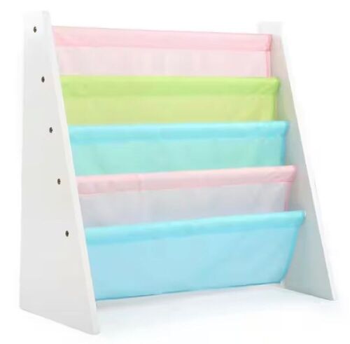 Humble CrewPastel Collection White/Pastel Book Rack Storage Bookshelf - Lot 753