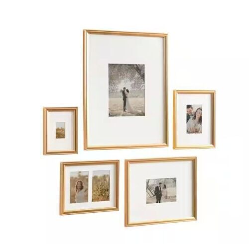 Kate and Laurel Adlynn Gold Picture Frame, Set of 5 - Lot 754