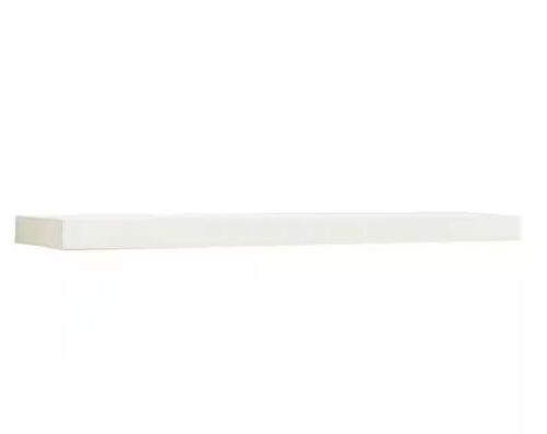 inPlace 23.6 in. W x 10.2 in. D x 2 in. H White MDF Floating Wall Shelf - Lot 852
