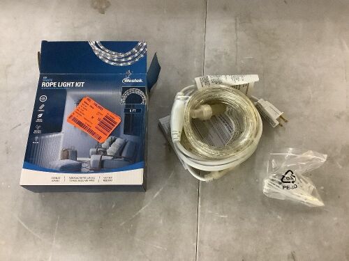 Westek Indoor/Outdoor 6 ft. White LED Rope Light Kit - Lot 302