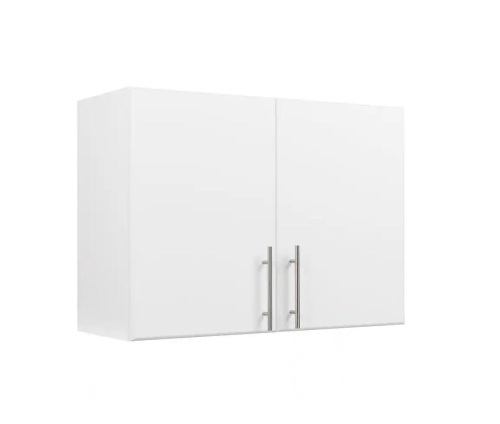Prepac White Cabinet: Elite Wall Cabinet, WEW-3224 Garage Cabinet with Storage Shelf, Stackable 16 in.D x 32 in.W x 24 in.H - Lot 137