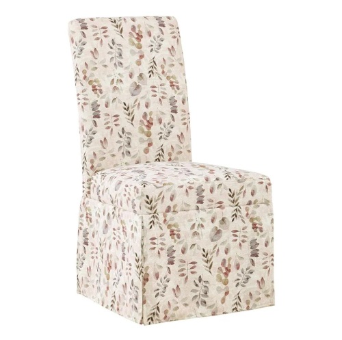 2-Pack OSP Home Furnishings Adalynn Slipcover dining Chair in Autumn Leaf Fabric - Lot 41