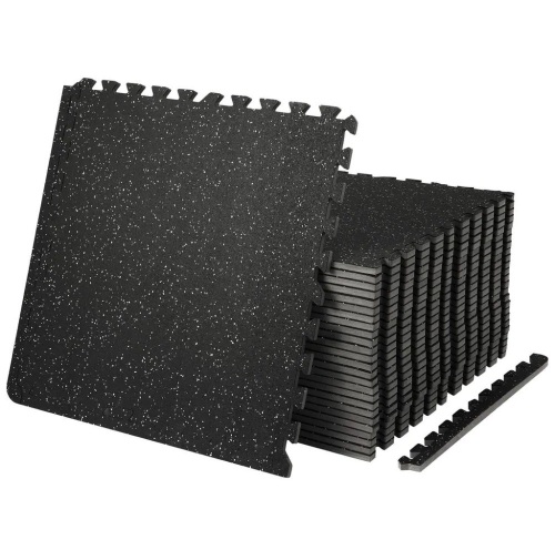 Vevor (25-Pack, 100 Square Feet) Interlocking Floor Mat 24in. W x 24in. L x 0.5in. T EVA Foam Rubber Gym Flooring Mat - Lot 33