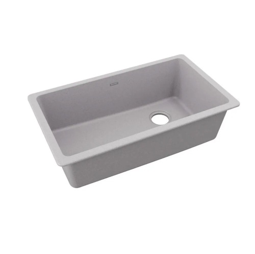 Elkay Quartz Classic 33 in. Undermount Single Bowl Greystone Granite/Quartz Composite Kitchen Sink Only - Lot 48