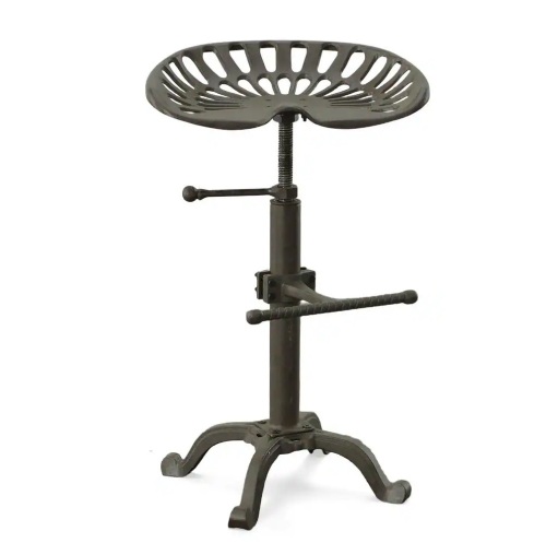 Carolina Cottage Tractor Seat Adjustable Height Industrial Bar Stool - Lot 131
