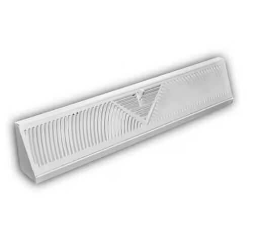 Everbilt 24 in. 3-Way Steel Baseboard Diffuser Supply in White - Lot 441