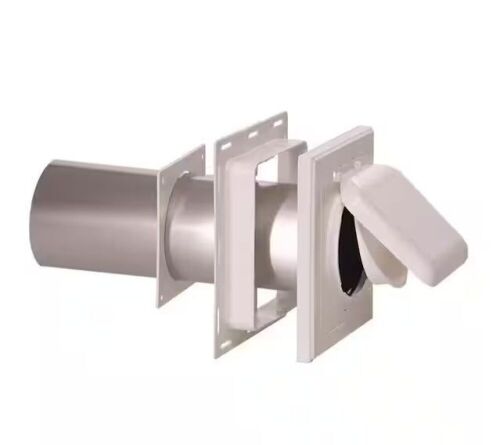 NO-PEST VENT 4 in. J Block or Wide-Mount Dual Door Wall Vent in White - Lot 442