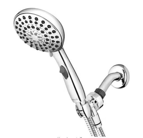 Waterpik 6-Spray 4.8 in. Single Wall Mount Handheld Adjustable Shower Head in Chrome - Lot 503