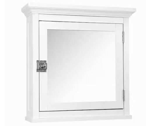 Teamson Home Madison 20.24 in. W x 19 in. H x 7 in. D Removable Medicine Cabinet with Mirrored Door in White - Lot 516