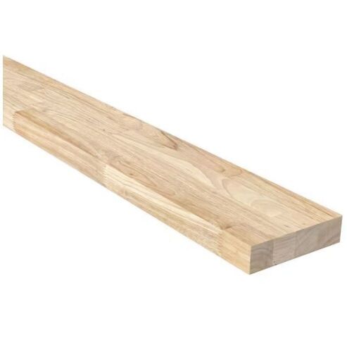 HARDWOOD REFLECTIONS 6 in. W x 48 in. D Unfinished Hevea Floating Decorative Wall Shelf - Lot 524