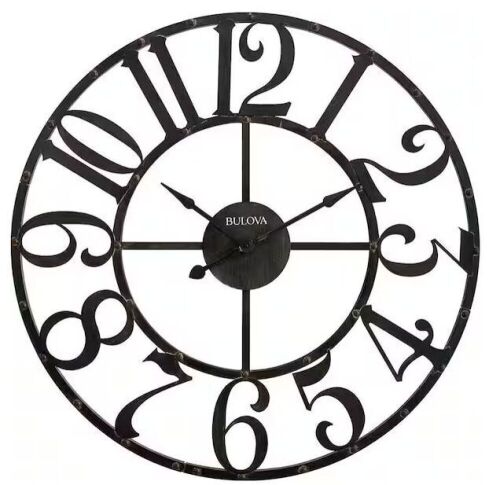Bulova 45 in. H x 45 in. W Round Wall Clock - Lot 526