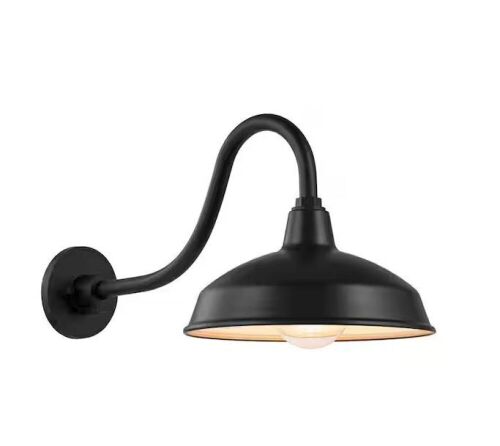 Hampton Bay Easton 11 in. 1-Light Copper Barn Outdoor Wall Light Lantern Sconce with Steel Shade - Lot 204