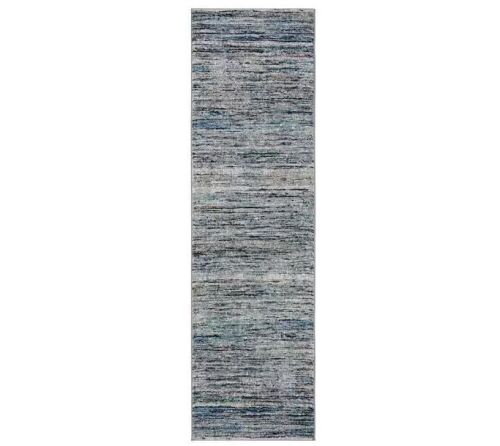 SAFAVIEH Galaxy Blue/Gray 2 ft. x 8 ft. Striped Abstract Runner Rug - Lot 210