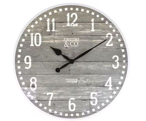 FirsTime & Co. Arlo Gray 20 in. Wall Clock - Lot 221
