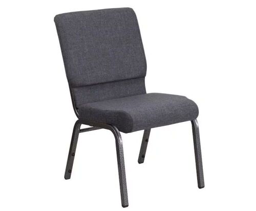 Carnegy Avenue Fabric Stackable Chair in Dark Gray - Needs Assembled Correctly  - Lot 224
