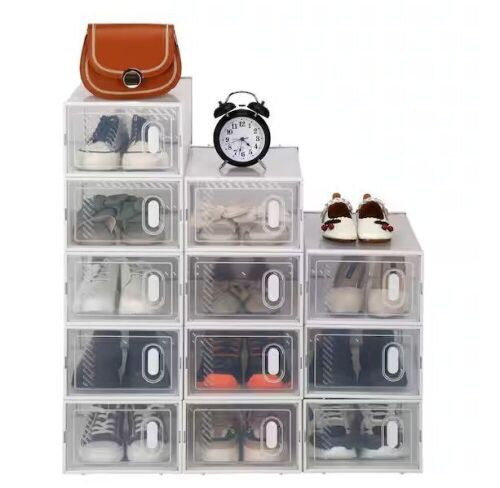 12-Pair Clear Plastic Shoe Boxes - Lot 707