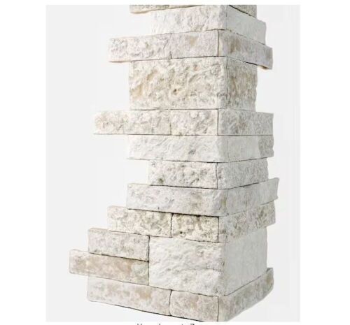 (4) Cases AIRSTONE Birch Bluff White 2 - 4 in. x 4 - 10 in. Cement Standard Corner/Finished End Wall Tiles (7.25 sq. ft./case) - Lot 715