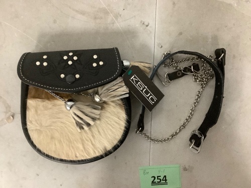KSUC Scottish Kilt Sporran with Three Tassels & Embossed Flap - Lot 254