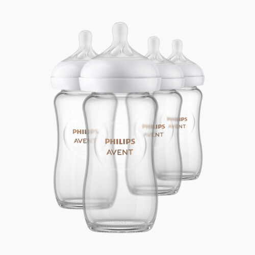 Glass Natural Baby Bottle with Natural Response Nipple, 4-Pack - Lot 279