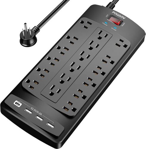 18 Outlets Surge Protector Power Strip - Lot 372