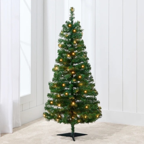 Prelit Colorful Mini Spruce Christmas Tree w/ LED Lights - 4ft - Lot 402
