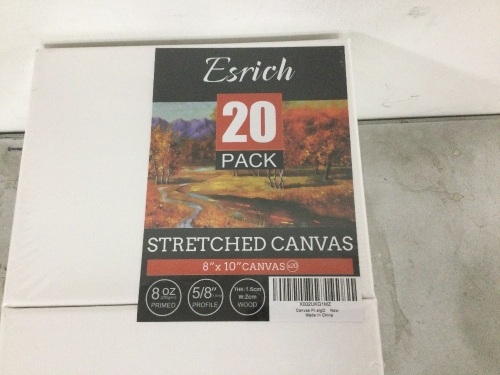 20 Pack 8x10" Stretched Canvas - Lot 502