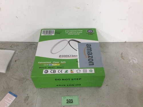 12" LED Tri-Proof Panel Lamp White - Lot 505