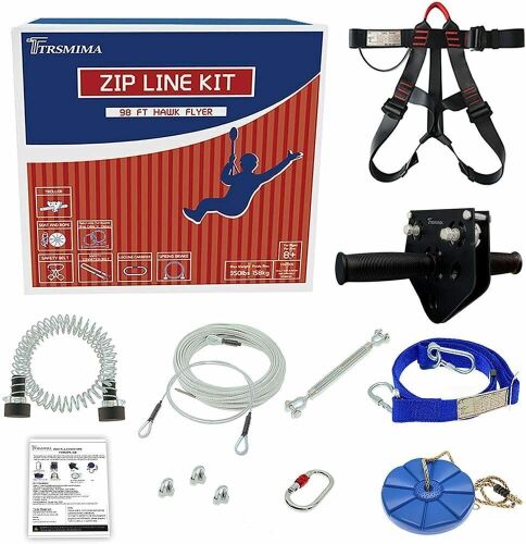 Trsmima 98 Feet Hawk Flyer Zip Line Kit - Lot 97