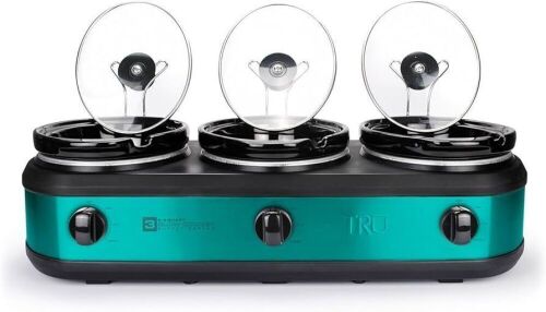 TRU Triple Slow Cooker Buffet Server, Three 2-1/2-Quart Removable Inserts - Lot 54