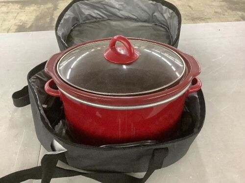 Red Crockpot with Carry Bag  - Lot 401