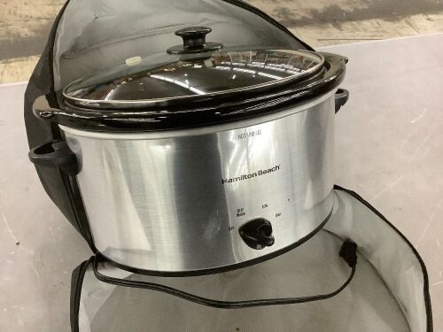 Hamilton Beach Slow Cooker with Carry Bag  - Lot 502