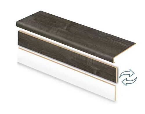 Lot of (14) Cap A Tread Choice Oak/Gainesville Oak/Thornbury 47in.L x 12.15in.W x 2.28in.T Vinyl Stair Tread and Reversible Riser Kit, 7/Packs of 2  - Lot 35