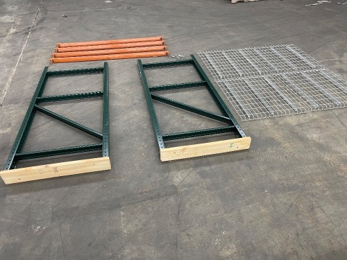 (1) Section of 3 ft. deep x 7 ft. tall x 6 ft. wide Ridg-U-Rack Metal Pallet Racking - Lot 16
