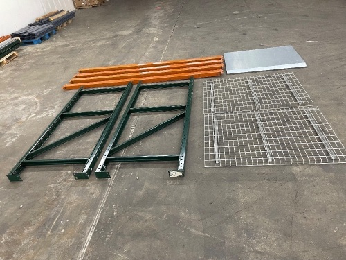 (1) Section of 3 ft. deep x 7 ft. tall x 9 ft. wide Ridg-U-Rack Metal Pallet Racking - Lot 17