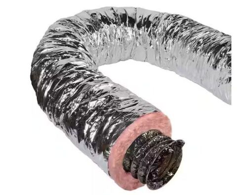 Master Flow 10 in. x 25 ft. Insulated Flexible Duct R6 Silver Jacket - Lot 358