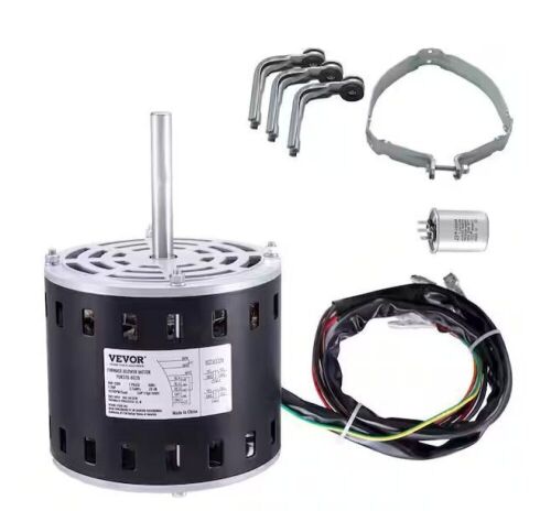VEVOR Furnace Blower Motor 1/2 HP 208/230-Volt 2.7 Amps 1075 RPM CW/CCW Rotation Blower Motor 48 Frame 3.4 in. Shaft Length - Lot 437