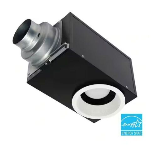Panasonic Whisper Recessed Architectural Grade 80CFM Ceiling Flush Mount Dimmable Ventilation Exhaust Fan with LED Light - Lot 103