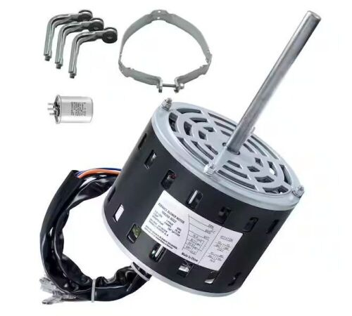 1/3 HP Furnace Blower Motor, 110/120-Volt 4.4Amps, 1,075RPM 4 Speeds, CW/CCW Rotation, 48 Frame 5.2 in. Shaft Length - Lot 134