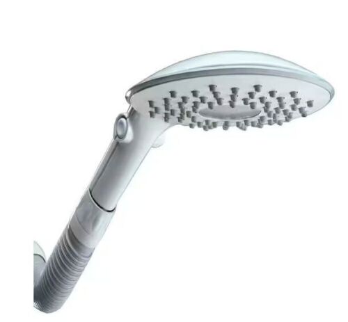 Waterpik 2-Spray 7.8 in. Single Wall Mount Fixed Rain Shower Head in White - Lot 615
