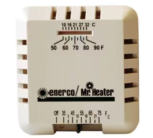 Lot of (2) Mr. Heater 24 Volt Analog Thermostat in Tan - Lot 316